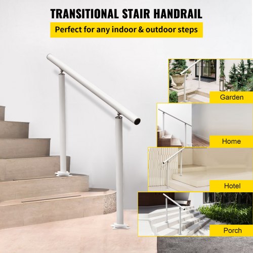 Adjustable Angle White Aluminum Stair Hand Rail For The Elderly Rustproof Handrails For Outdoor Ste 2