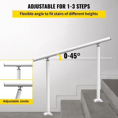 Adjustable Angle White Aluminum Stair Hand Rail For The Elderly Rustproof Handrails For Outdoor Ste 3