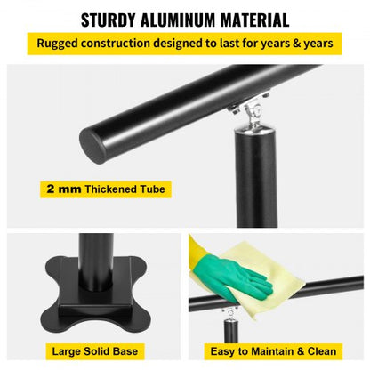 4 FT Handrails For 14 Steps Adjustable Angle Black Aluminum Stair Hand Rail For The Elderly  Outdoo 5