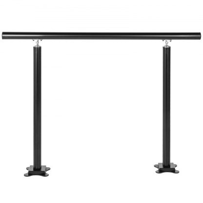 4 FT Handrails For 14 Steps Adjustable Angle Black Aluminum Stair Hand Rail For The Elderly  Outdoo 9
