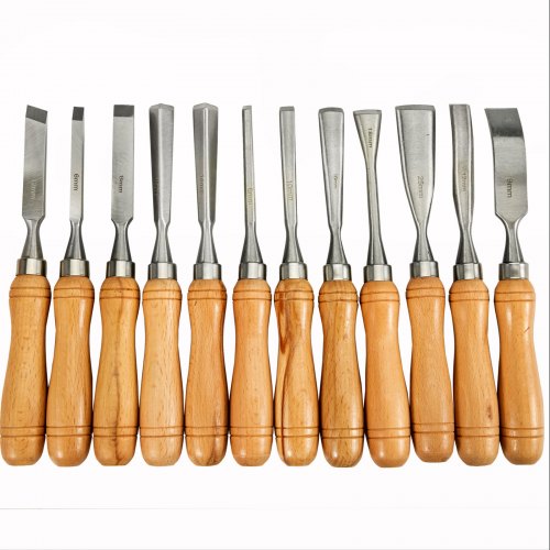 12Piece Wood Lathe Chisel Set 334Inch HSS Blades For Wood Carving Root Carving  Furniture Making 2
