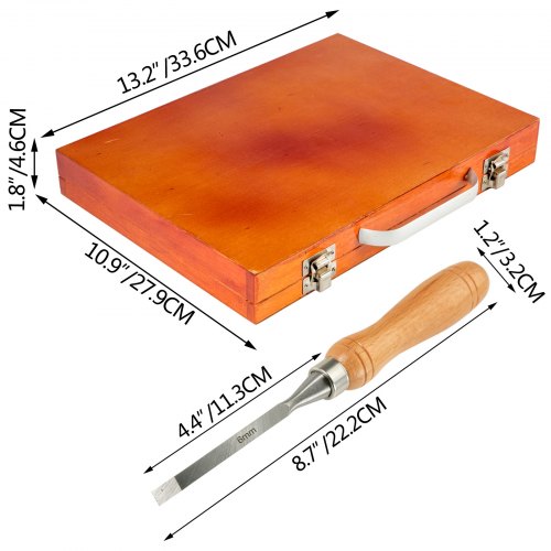 12Piece Wood Lathe Chisel Set 334Inch HSS Blades For Wood Carving Root Carving  Furniture Making 7