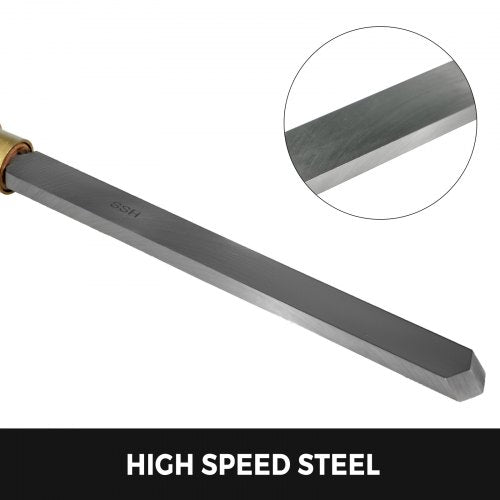 Woodworking Lathe Chisel Set, HSS Steel Wood Turning Tools with Wooden Case, Professional Lathe Chisels