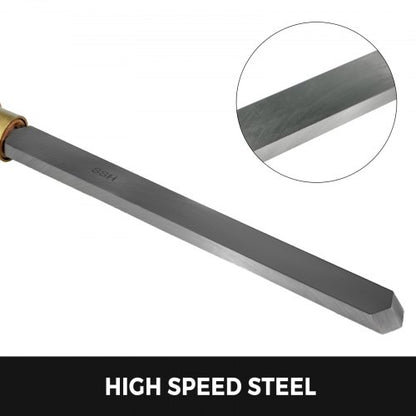 Woodworking Lathe Chisel Set, HSS Steel Wood Turning Tools with Wooden Case, Professional Lathe Chisels