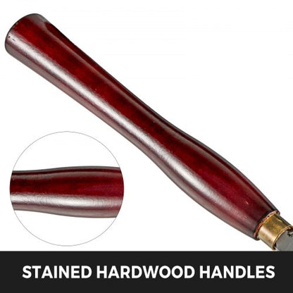 Woodworking Lathe Chisel Set, HSS Steel Wood Turning Tools with Wooden Case, Professional Lathe Chisels