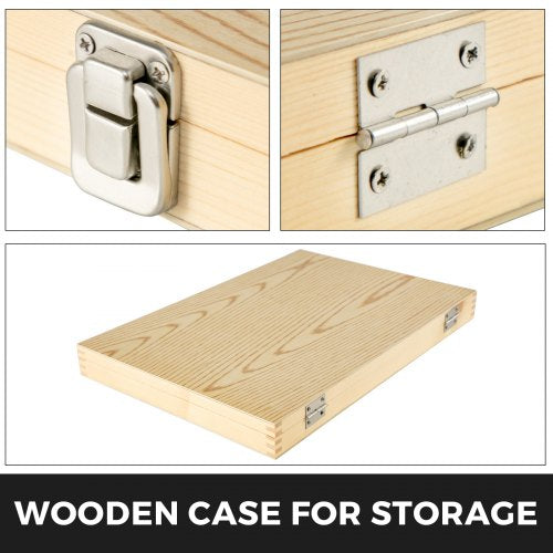 Woodworking Lathe Chisel Set, HSS Steel Wood Turning Tools with Wooden Case, Professional Lathe Chisels