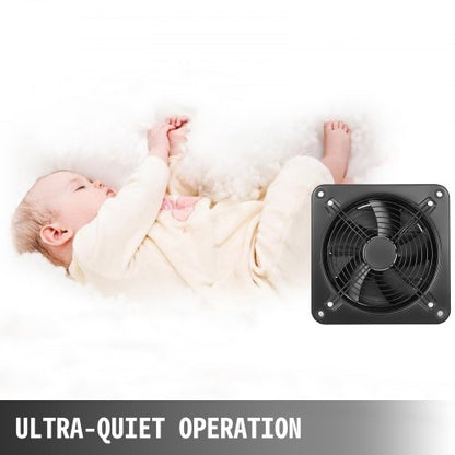 Wall Mounted Exhaust Fan Blower, Heavy-Duty Ventilation Extractor for Kitchen, Bathroom, Toilet, Garage & Commercial