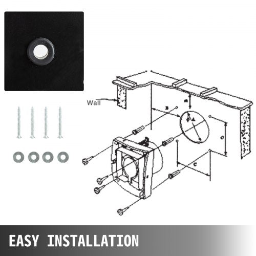 Wall Mounted Exhaust Fan Blower, Heavy-Duty Ventilation Extractor for Kitchen, Bathroom, Toilet, Garage & Commercial