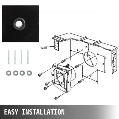 Wall Mounted Exhaust Fan Blower, Heavy-Duty Ventilation Extractor for Kitchen, Bathroom, Toilet, Garage & Commercial