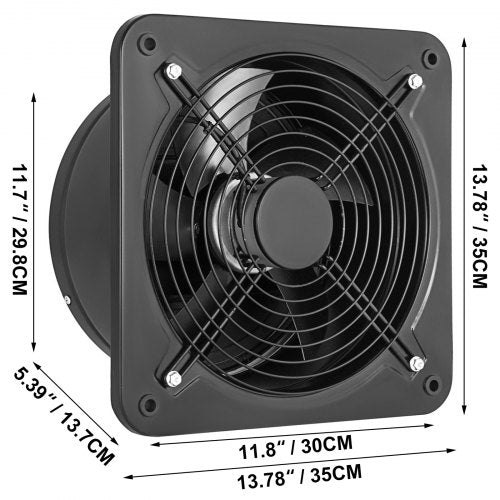 Wall Mounted Exhaust Fan Blower, Heavy-Duty Ventilation Extractor for Kitchen, Bathroom, Toilet, Garage & Commercial