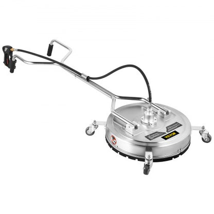 Pressure Washer Surface Cleaner, Max. 4000 PSI, Jet Nozzles, Stainless Steel Frame, Rotating Handle & Wheels