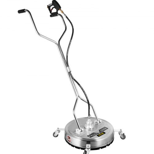 Commercial Pressure Washer Surface Cleaner with Nozzles, 4000 PSI Max, Stainless Steel Frame, Swivel Dual Handle