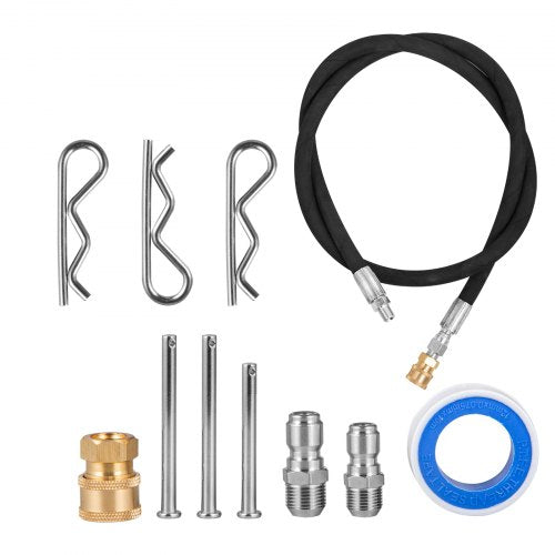 Surface Cleaner Flat Surface Cleaner for Pressure Washer 4000PSI with Quick Connector, Stainless Steel Rotating Rod