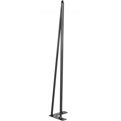 Hairpin Table Legs Black Set, Heavy Duty Rod Carbon Steel Desk Legs with 880lbs Load Capacity, DIY Furniture Legs