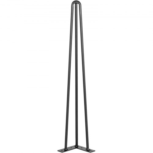 Heavy Duty Hairpin Desk Legs, Black Carbon Steel Rod Table Legs, Load 880lbs for Bench, Dining Table, DIY Furniture