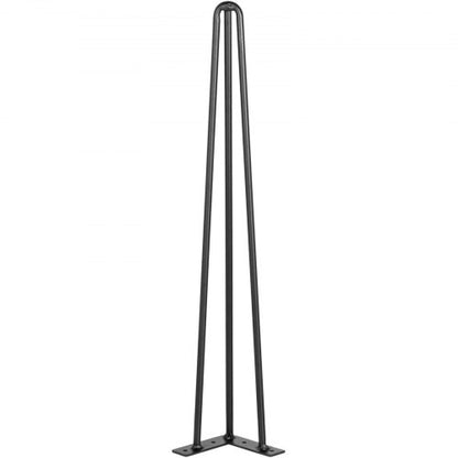 Heavy Duty Hairpin Desk Legs, Black Carbon Steel Rod Table Legs, Load 880lbs for Bench, Dining Table, DIY Furniture