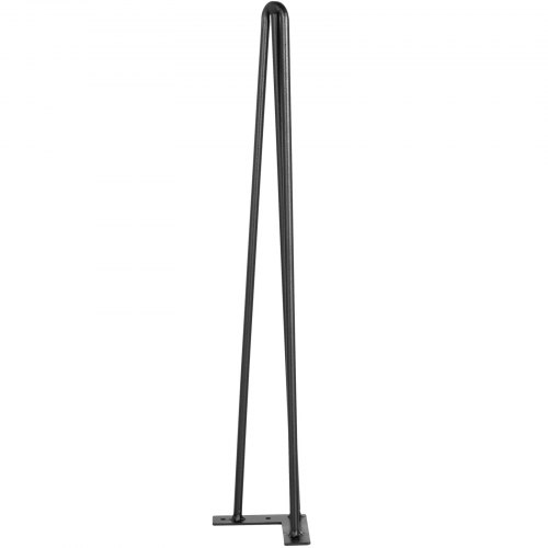 Heavy Duty Hairpin Desk Legs, Black Carbon Steel Rod Table Legs, Load 880lbs for Bench, Dining Table, DIY Furniture