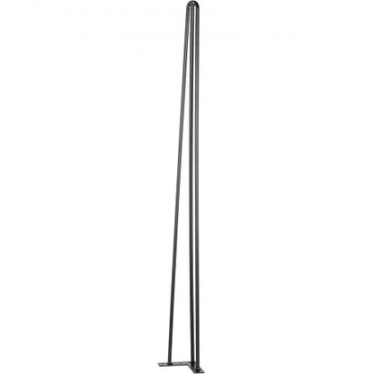 Hairpin Desk Legs, Black Rod Carbon Steel Furniture Legs, 880lbs Load Capacity for DIY Desk, Dining Table, Bench