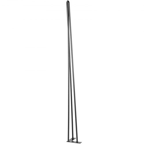 Hairpin Desk Legs, Black Rod Carbon Steel Furniture Legs, 880lbs Load Capacity for DIY Desk, Dining Table, Bench