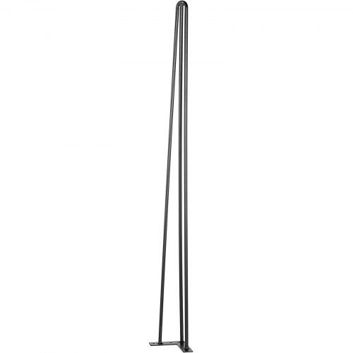 Hairpin Table Legs Black Set, Desk Legs, Rod Carbon Steel DIY Heavy Duty Furniture Legs for Desk, Bench, Tablle, Chairs