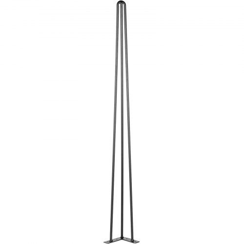 Hairpin Table Legs Black Set, Desk Legs, Rod Carbon Steel DIY Heavy Duty Furniture Legs for Desk, Bench, Tablle, Chairs