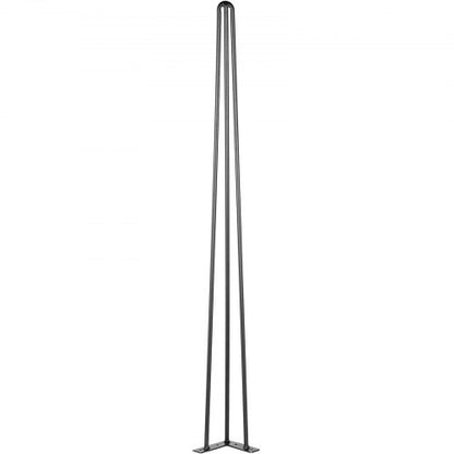 Hairpin Table Legs Black Set, Desk Legs, Rod Carbon Steel DIY Heavy Duty Furniture Legs for Desk, Bench, Tablle, Chairs