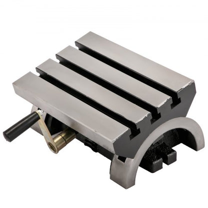 Heavy Duty Tilting Milling Table, Swivel Angle Plate with Adjustable Crank Handle and T-Slots for Precise Grinding