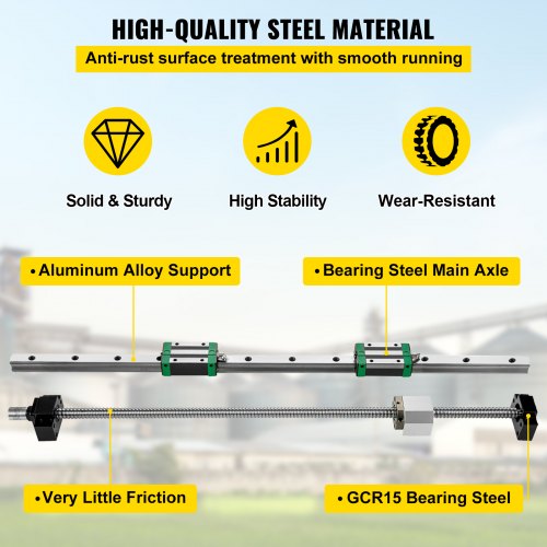 Precision Linear Guide Rail Set 2x HGR201000mm Rails RM1605 Ballscrew 4 Blocks  End Supports For CN 3