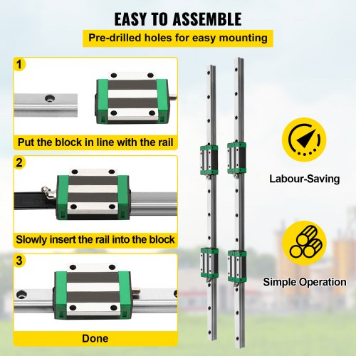 Precision Linear Guide Rail Set 2x HGR201000mm Rails RM1605 Ballscrew 4 Blocks  End Supports For CN 5