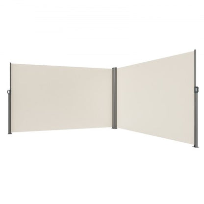 63x236 Inch Retractable Side Awning Beige UV30 Privacy Screen With Aluminum Frame  Patio Wind  Sun  8