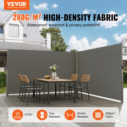 71x236 Retractable Side Awning Full Aluminum RustProof Patio Sunshine Screen Outdoor Privacy Divide 2