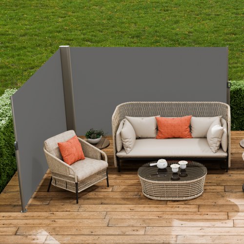 71x236 Retractable Side Awning Full Aluminum RustProof Patio Sunshine Screen Outdoor Privacy Divide 1