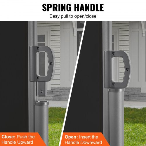 Retractable Side Awning Full Aluminum RustProof Outdoor Privacy Screen  Patio Wind Blocker With Sun 5
