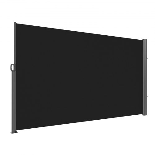 Retractable Side Awning Full Aluminum RustProof Outdoor Privacy Screen  Patio Wind Blocker With Sun 10