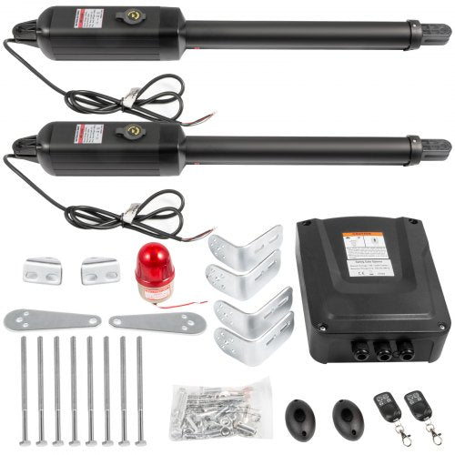 Dual Swing Gate Opener, Heavy Duty Automatic Gate Openers with Remote, AC Powered 50W Motors, Push/Pull-to-Open
