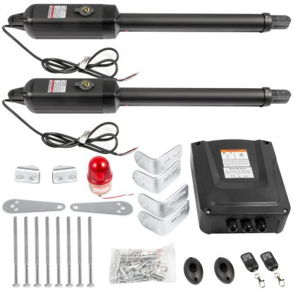 Dual Swing Gate Opener, Heavy Duty Automatic Gate Openers with Remote, AC Powered 50W Motors, Push/Pull-to-Open