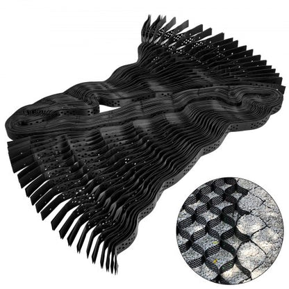 Ground Stabilization Grid, Durable HDPE Geo Grid with Thick Geo Cell Structure, LBS Strength for Gravel, Driveways