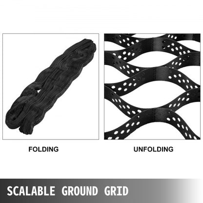 Ground Stabilization Grid, Durable HDPE Geo Grid with Thick Geo Cell Structure, LBS Strength for Gravel, Driveways