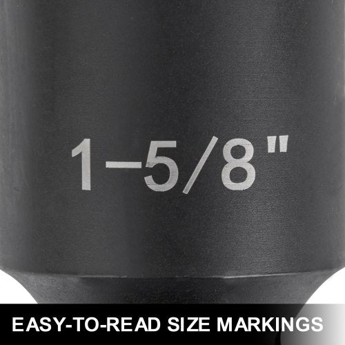 Impact Socket Set Drive, Deep Impact Standard SAE Socket Assortment with Extensions, Sliding T-Bar & Ratchet Handle