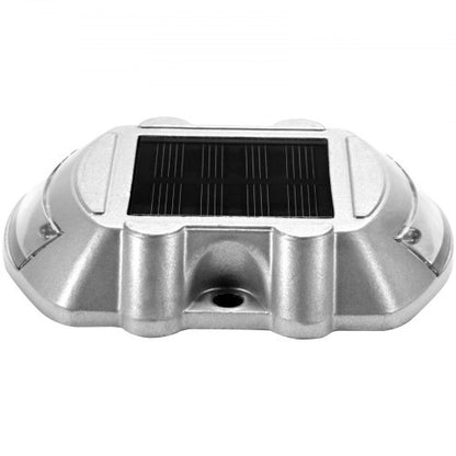 Solar Driveway Lights Outdoor Waterproof LED Deck Dock Lights with Screws, Bright White Wireless Lighting