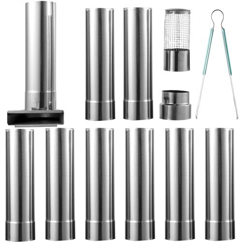304 Stainless Steel Tent Wood Stove, 90.6-Inch Portable Camping Stove with Foldable Chimney for Heating, Cooking