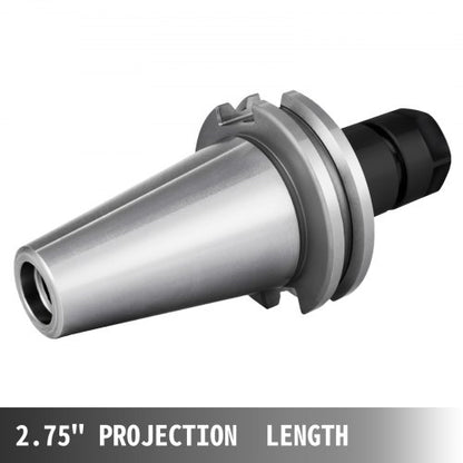 CAT40 ER16 Collet Chuck Set (8Pcs, 70mm), High-Speed CNC Tool Holder for Milling, Lathe & Engraving Machines