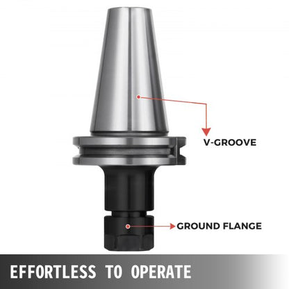 CAT40 ER16 Collet Chuck Set (8Pcs, 70mm), High-Speed CNC Tool Holder for Milling, Lathe & Engraving Machines