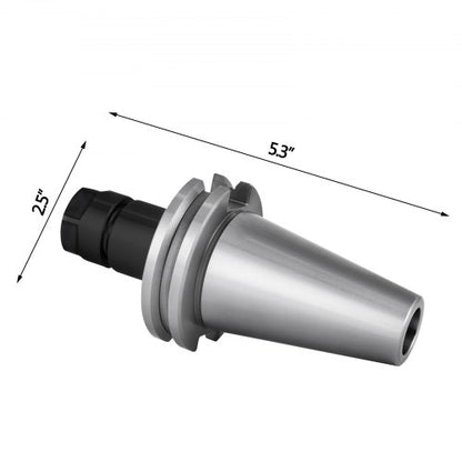 CAT40 ER16 Collet Chuck Set (8Pcs, 70mm), High-Speed CNC Tool Holder for Milling, Lathe & Engraving Machines