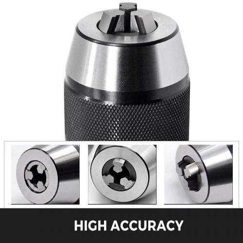 CAT40 Keyless Drill Chuck 1/2". High-Precision Integrated Collet Chuck for CNC Milling, Lathe & Engraving Machines