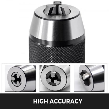 CAT40 Keyless Drill Chuck 1/2". High-Precision Integrated Collet Chuck for CNC Milling, Lathe & Engraving Machines