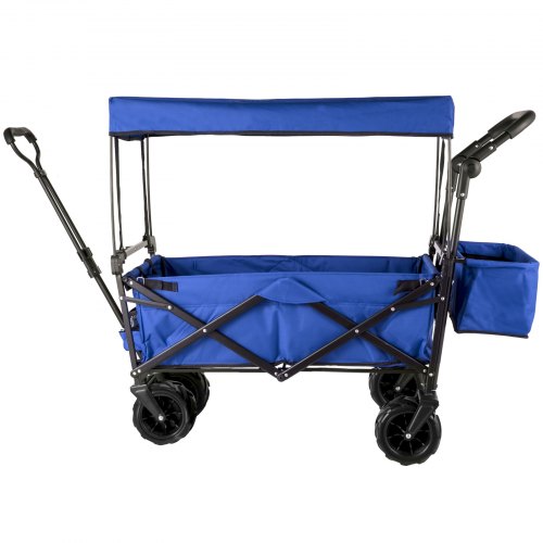 Extra Large Collapsible Garden Cart With Removable Canopy HeavyDuty Folding Wagon With 360 Wheels   8