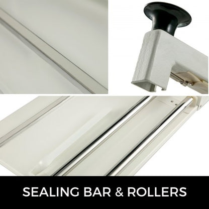 530W Shrink Wrap Machine, 18" I-Bar Sealer with Heat Gun & Silicone Roller – Ideal for PVC, POF Film