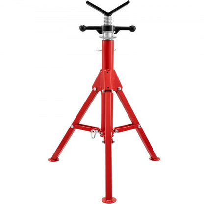 Heavy Duty V Head Pipe Stand, Adjustable Height, Pipe Jack Stands Load, Portable Folding Carbon Steel Pipe Support