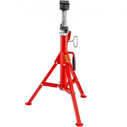 Heavy Duty V Head Pipe Stand Adjustable Height, Folding Portable Steel Jack Stands, Pipe Jack Stands 2500 LB